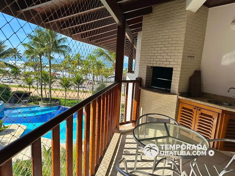 307J – Frente mar 2 dorms e 2 vagas & Bali Resort