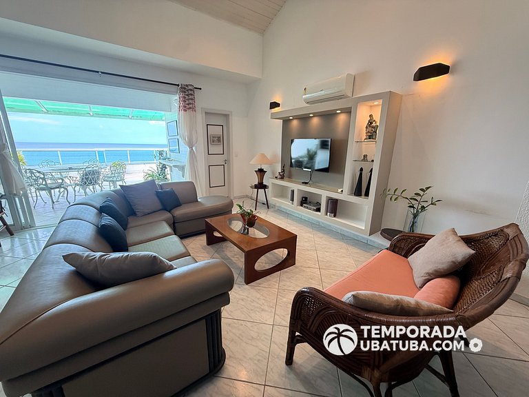 405DM – Cobertura duplex de frente para o mar c/ vista panor