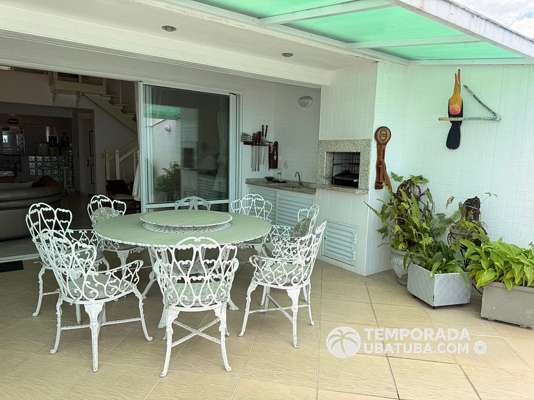 405DM – Cobertura duplex de frente para o mar c/ vista panor