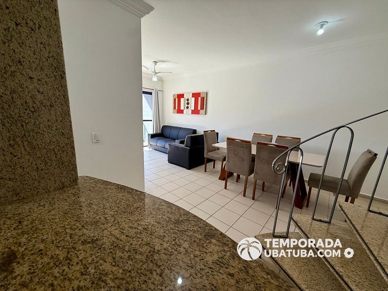 41DC - Cob duplex vista mar 12 pessoas Praia grand