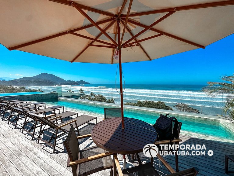 BAM209 – Apartamento frente mar com 2 dormitórios. Condomíni