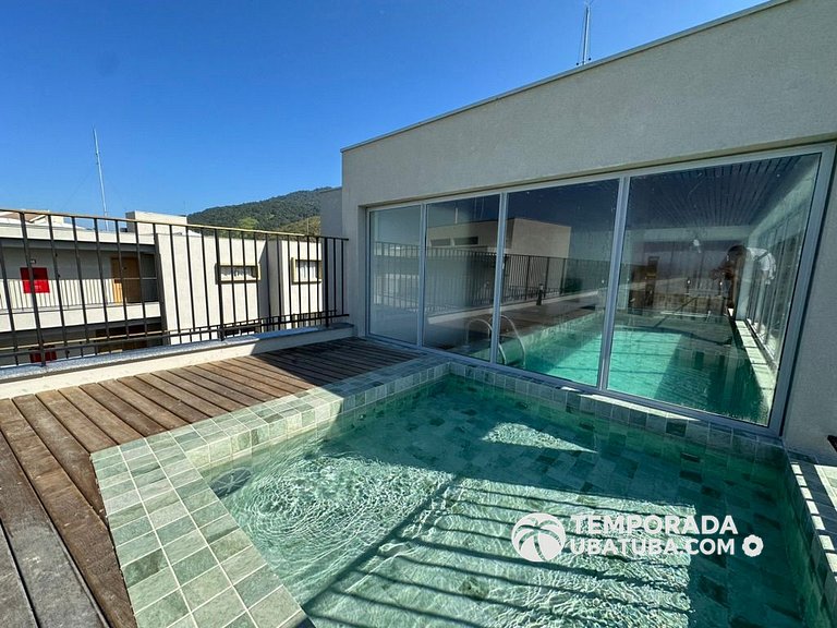 BAM310 – Apartamento frente mar com 2 dormitórios. Condomíni