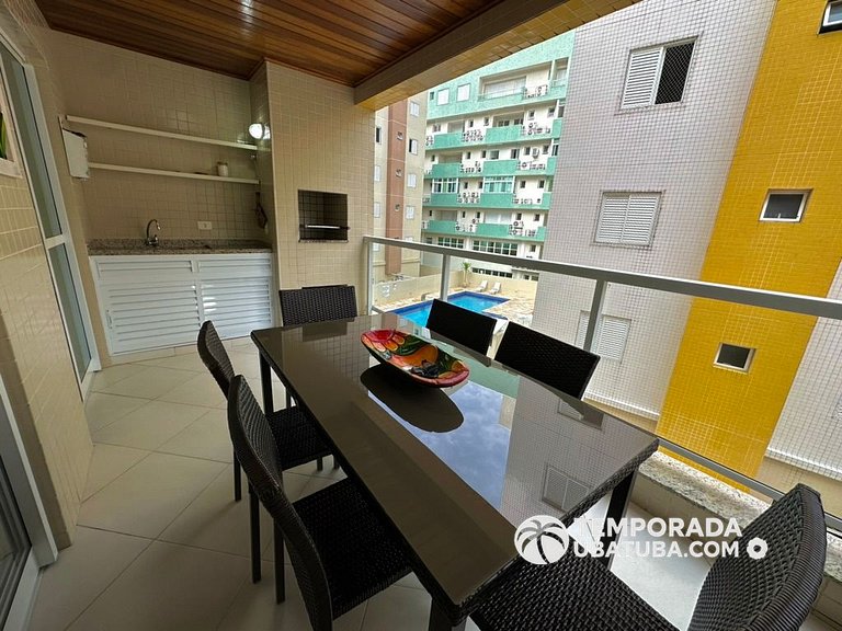 203JA - Ap de elite a 100m da Praia Grande Ubatuba