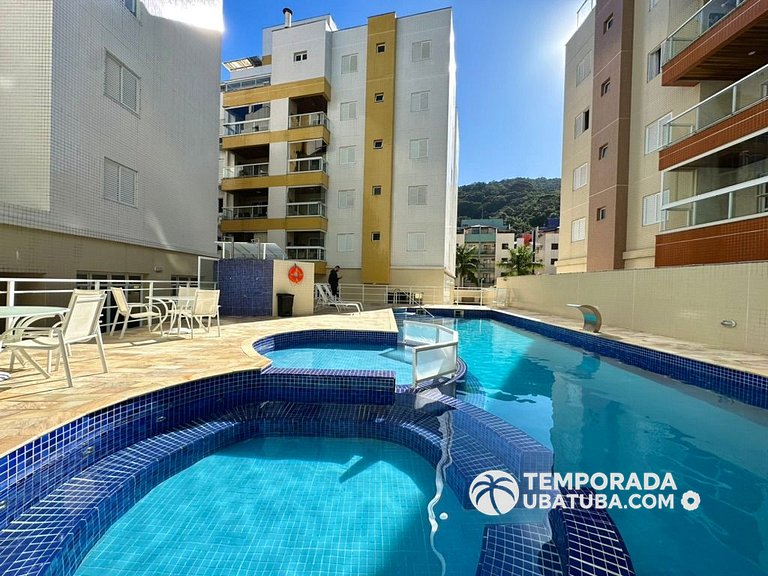 203JA - Ap de elite a 100m da Praia Grande Ubatuba
