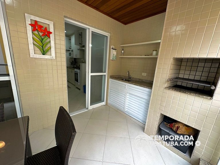 203JA - Ap de elite a 100m da Praia Grande Ubatuba