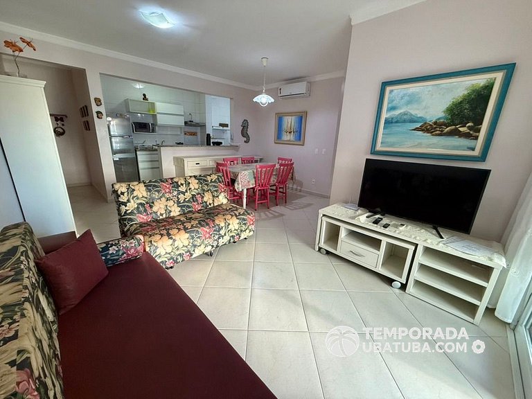 205P - Ap na Quadra da Praia Grande 3 dorm 2 vagas