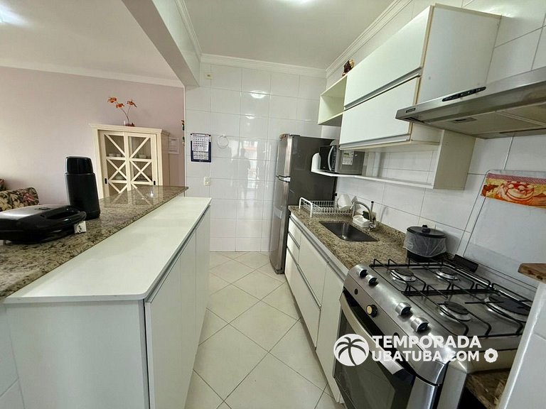 205P - Ap na Quadra da Praia Grande 3 dorm 2 vagas