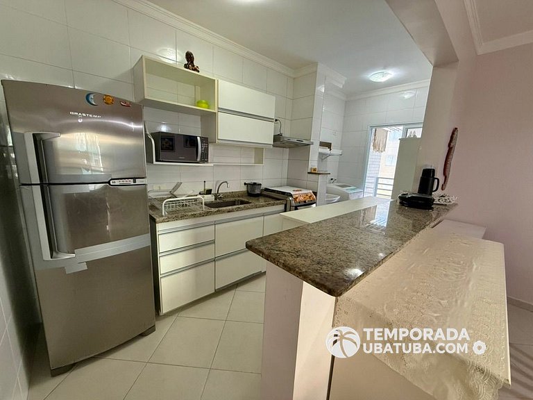205P - Ap na Quadra da Praia Grande 3 dorm 2 vagas
