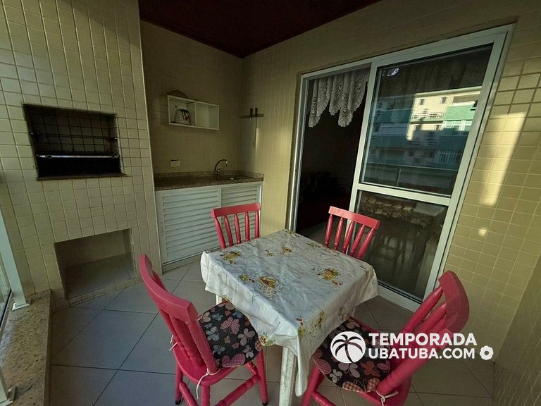 205P - Ap na Quadra da Praia Grande 3 dorm 2 vagas