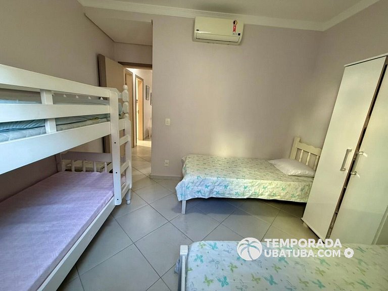 205P - Ap na Quadra da Praia Grande 3 dorm 2 vagas
