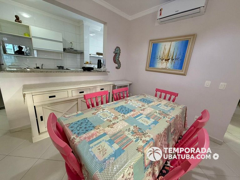 205P - Ap na Quadra da Praia Grande 3 dorm 2 vagas