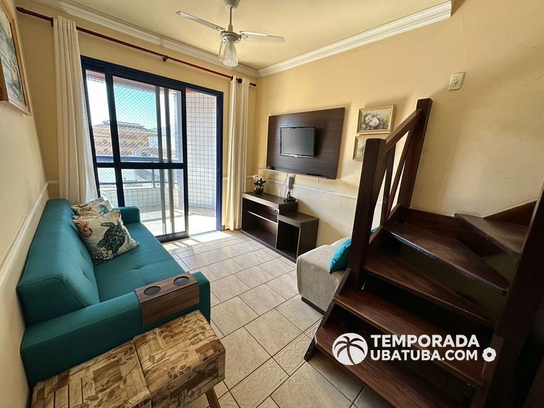 43MIA - Cobertura duplex vista mar c/ 5 dormitorios para até