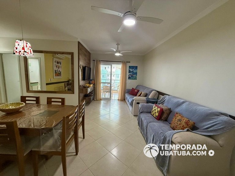 305P – Ap 3 dorms ate 10 pessoas ha 100m da Praia
