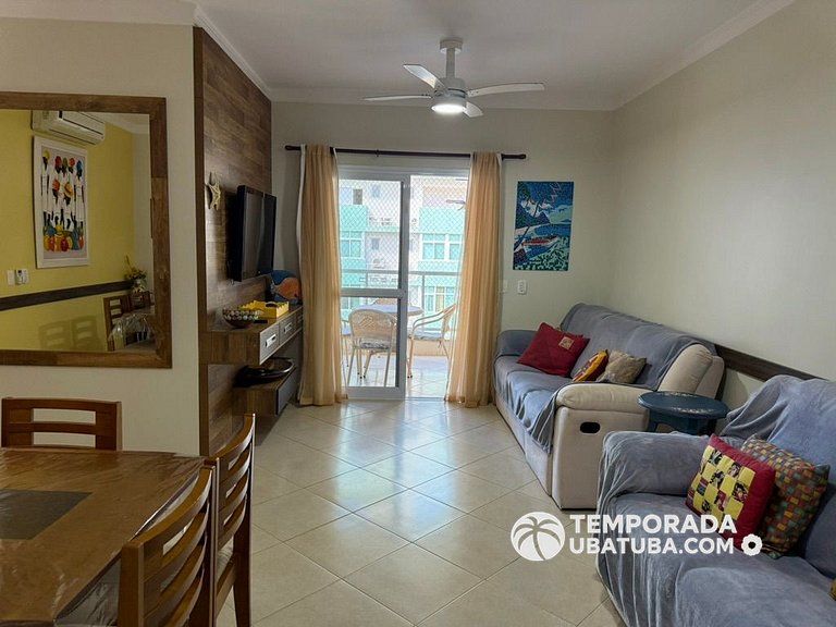 305P – Ap 3 dorms ate 10 pessoas ha 100m da Praia