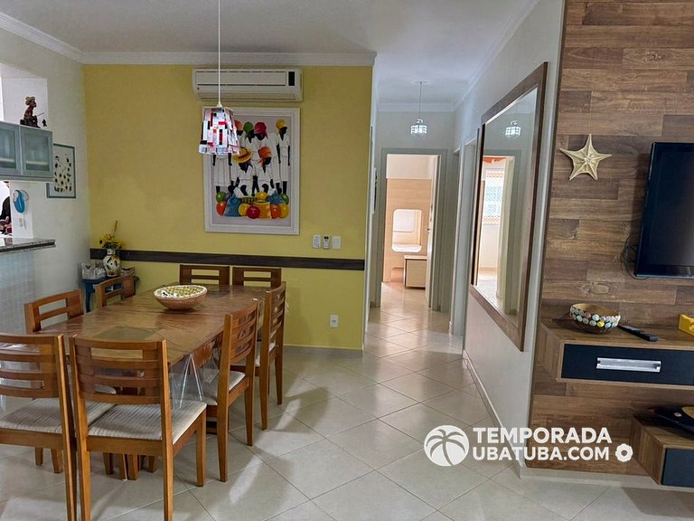 305P – Ap 3 dorms ate 10 pessoas ha 100m da Praia