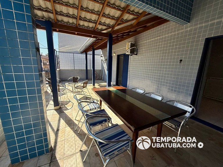 46DC - Cob Duplex fte mar 12 pessoas Praia grande