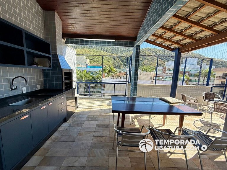 46DC - Cob Duplex fte mar 12 pessoas Praia grande