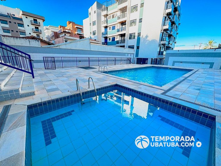 46DC - Cob Duplex fte mar 12 pessoas Praia grande