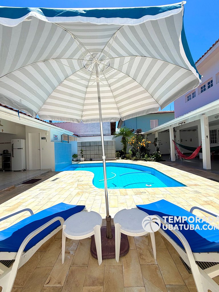 CASA6 - Linda casa c/ piscina 4 suites ha 120m da orla. Prai