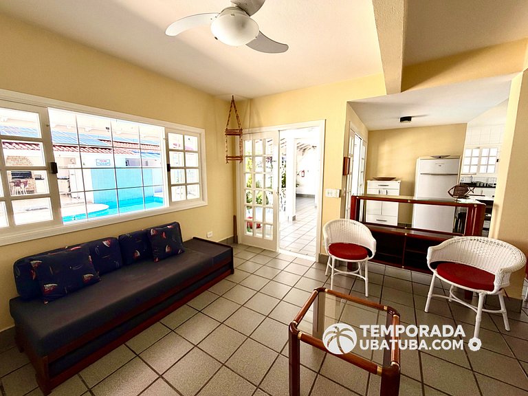 CASA6 - Linda casa c/ piscina 4 suites ha 120m da orla. Prai