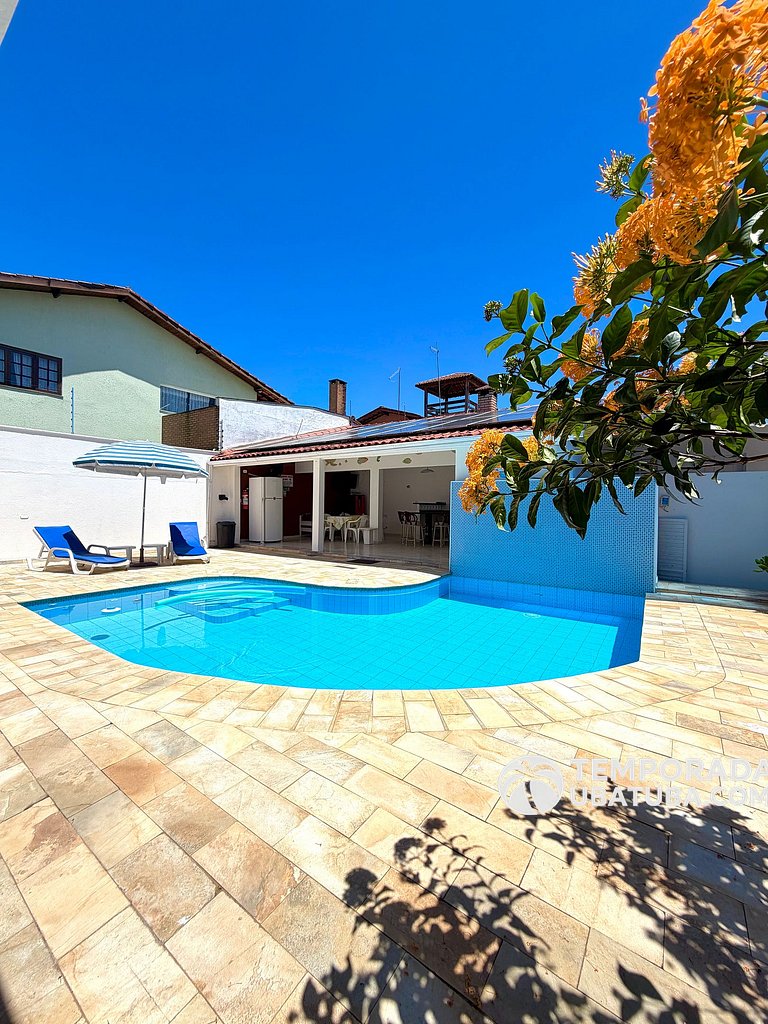 CASA6 - Linda casa c/ piscina 4 suites ha 120m da orla. Prai