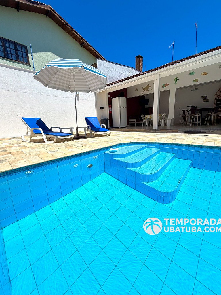 CASA6 - Linda casa c/ piscina 4 suites ha 120m da orla. Prai