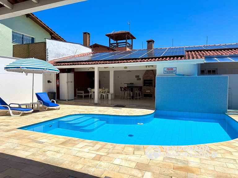 CASA6 - Linda casa c/ piscina 4 suites ha 120m da orla. Prai