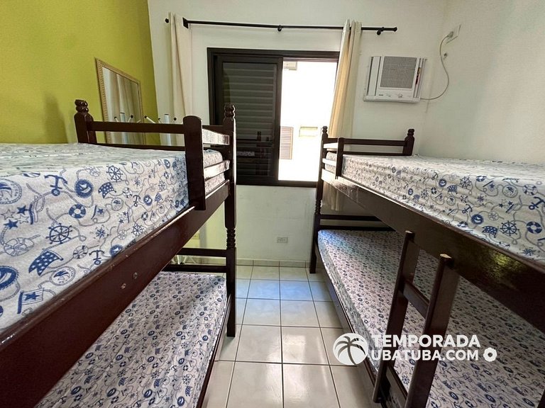 11E – Apto 2 dormitorios c/ ar condicionado e piscina semi o