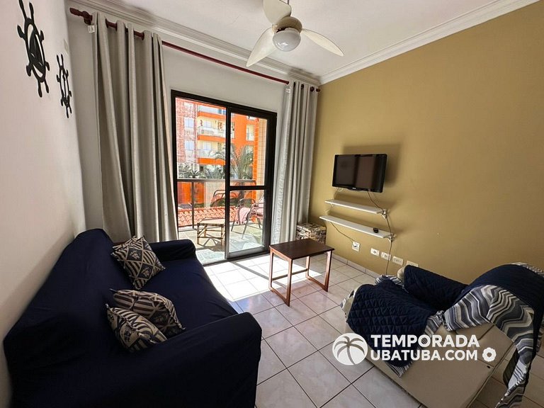 11E – Apto 2 dormitorios c/ ar condicionado e piscina semi o