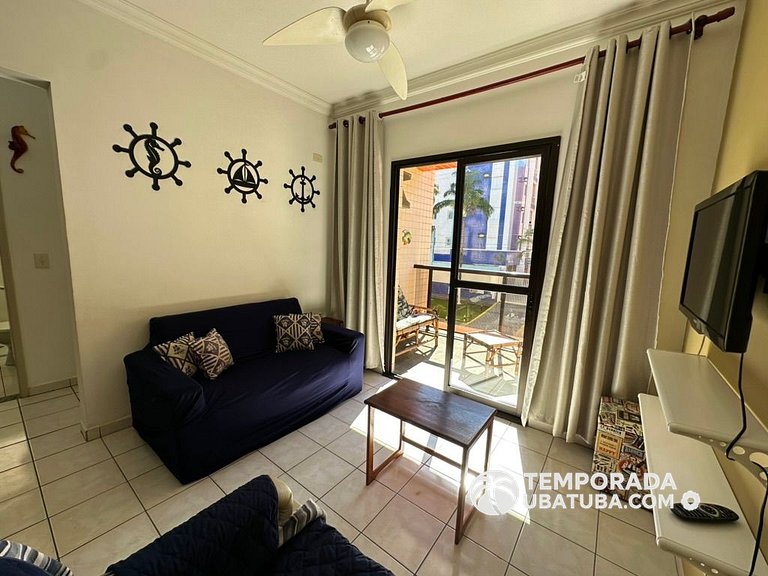 11E – Apto 2 dormitorios c/ ar condicionado e piscina semi o
