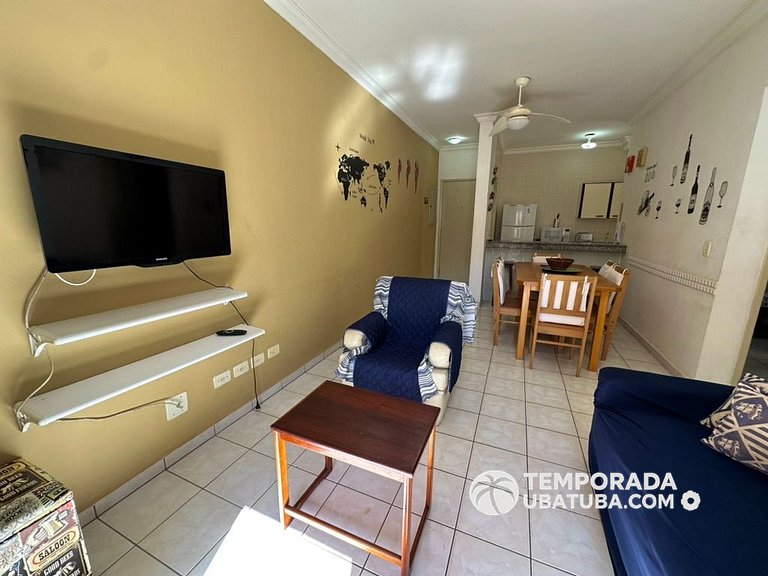 11E – Apto 2 dormitorios c/ ar condicionado e piscina semi o