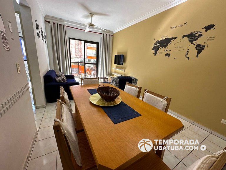 11E – Apto 2 dormitorios c/ ar condicionado e piscina semi o
