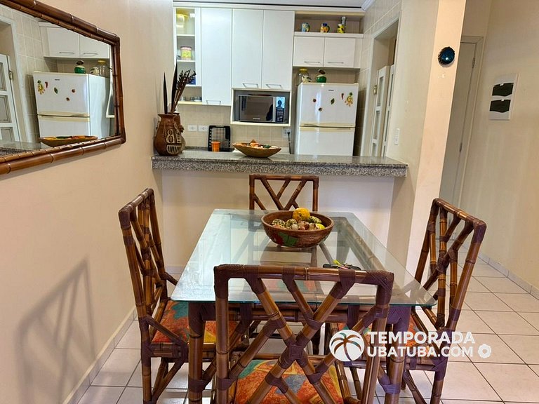 22A – Apto 2 dormitorios c/ ar condicionado e piscina semi o