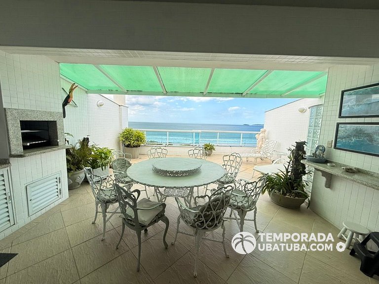 405DM – Cobertura duplex de frente para o mar c/ vista panor