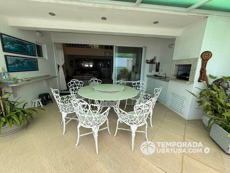 405DM – Cobertura duplex de frente para o mar c/ vista panor