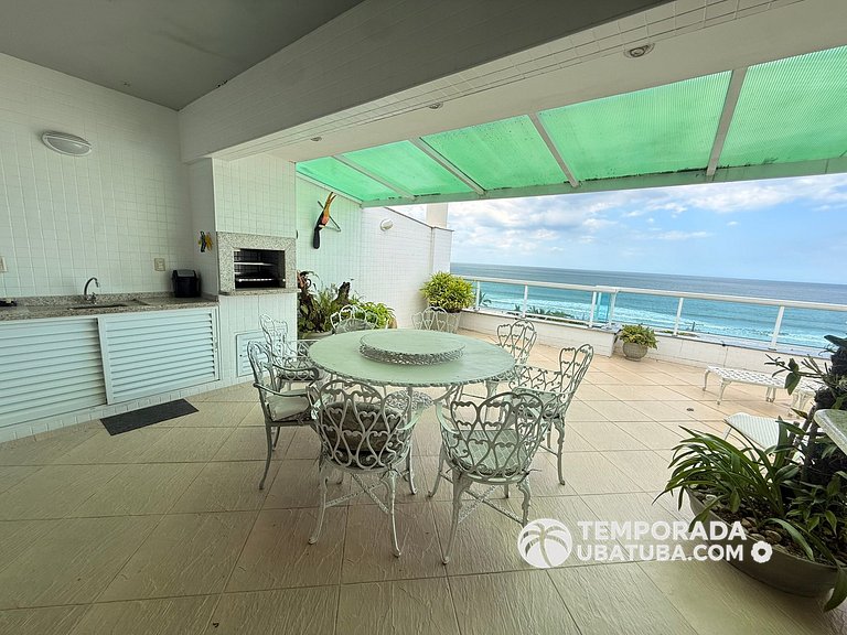 405DM – Cobertura duplex de frente para o mar c/ vista panor