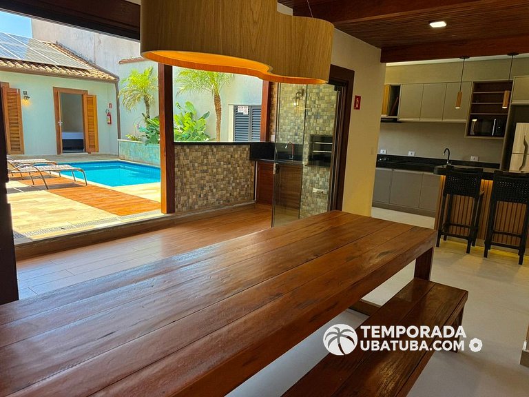 C1 - Bela casa c piscina 9 suites - Praia Grande