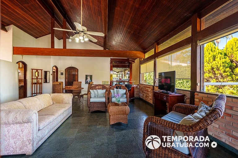 CASA5 - Belissima casa 5 suites c/ vista mar, condomínio fec
