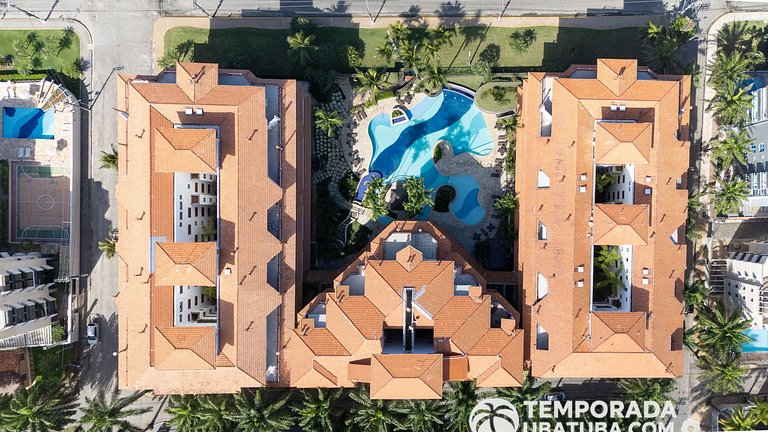 33S – Ap 3 dorm fte mar Praia Grande & Bali Resort