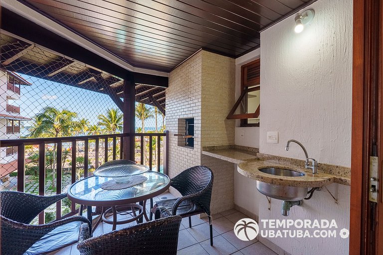 33S – Ap 3 dorm fte mar Praia Grande & Bali Resort