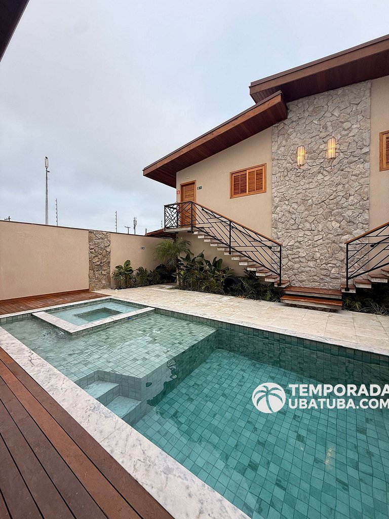 CASAPREMIUM - 8 qtos piscina aquecida Praia Grande