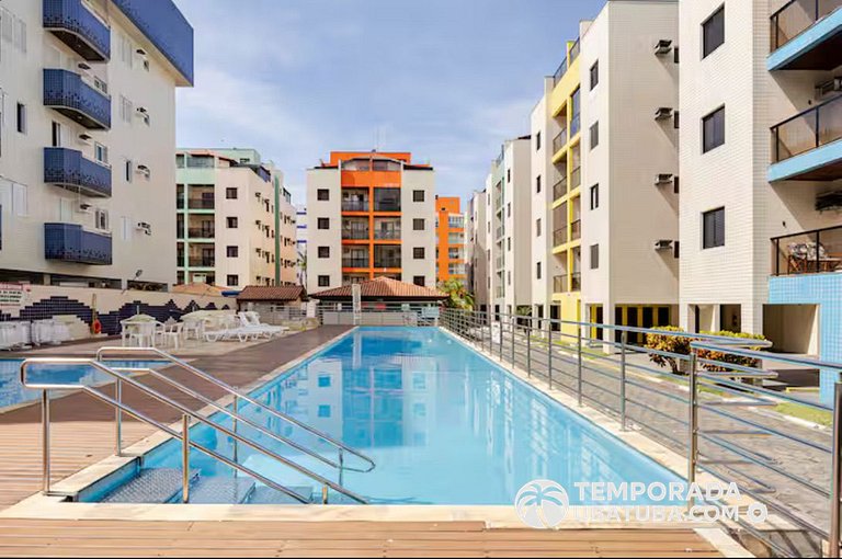 22E - Apto a 100m do mar com piscina semi olimpica